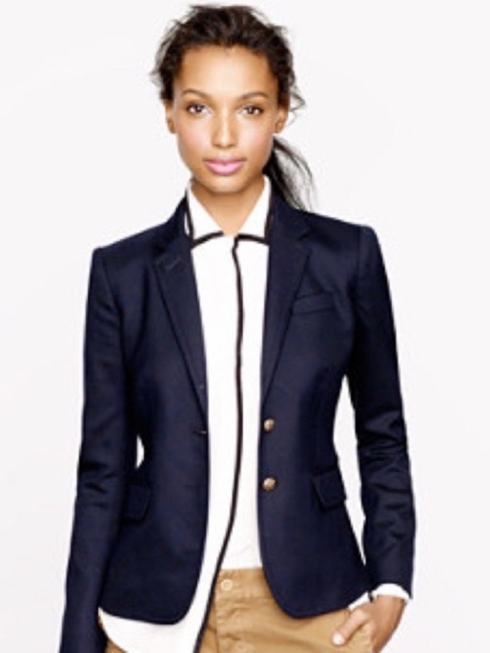 J. Crew Navy Schoolboy Blazer Jacket - 2 petite